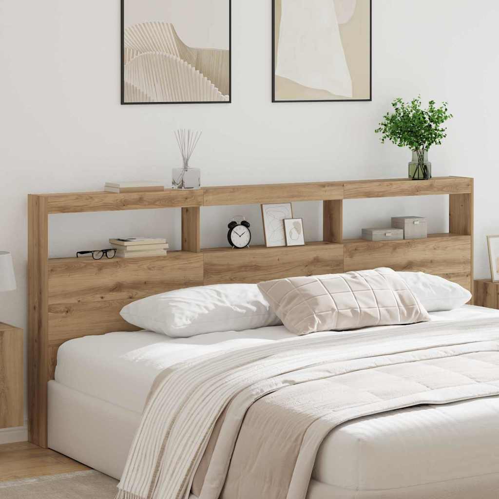 Hoofdbord Artisan Eiken 220 x 17 x 102 cm Bewerkt hout is nu te koop bij PeponiXL, paradijselijk wonen!