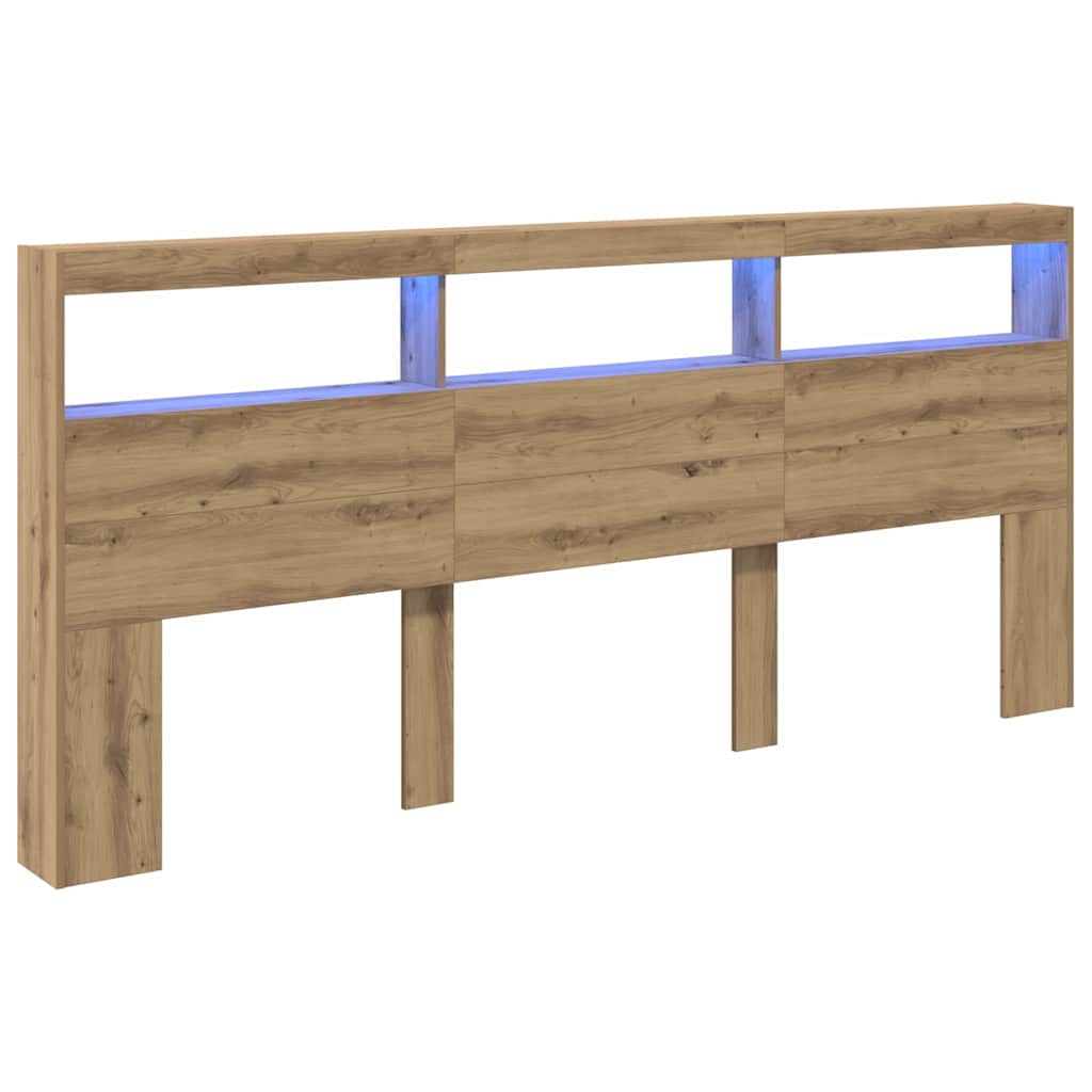 Hoofdbord Artisan Eiken 220 x 17 x 102 cm Bewerkt hout is nu te koop bij PeponiXL, paradijselijk wonen!