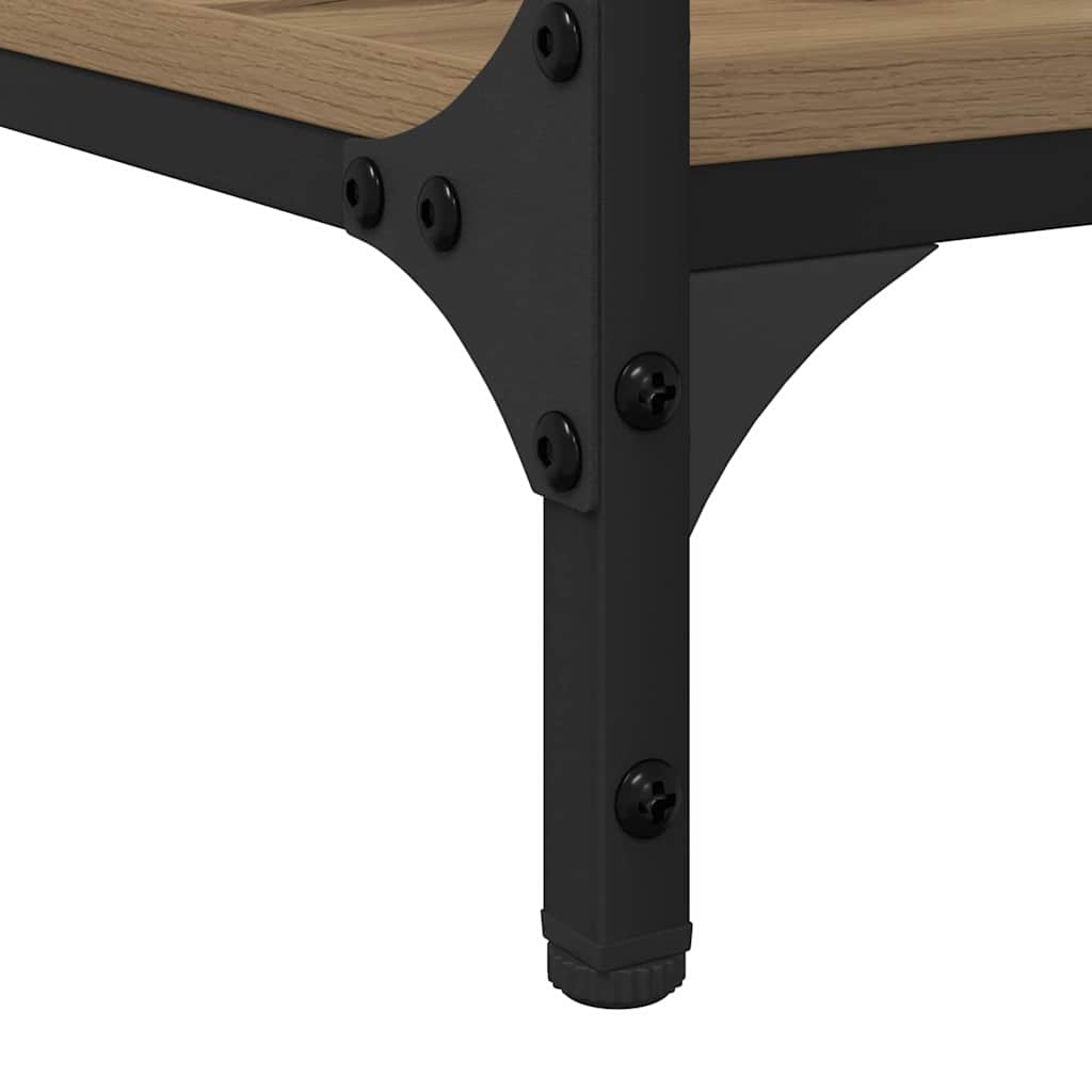 Bureau met plank Artisan Eiken 140 x 50 x 75 cm Bewerkt hout is nu te koop bij PeponiXL, paradijselijk wonen!