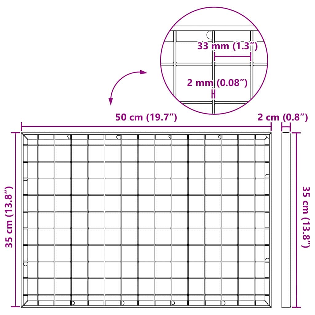 Rooster Zilver 50 x 35 x 2 cm Warmgedipt Gegalvaniseerd Staal is nu te koop bij PeponiXL, paradijselijk wonen!