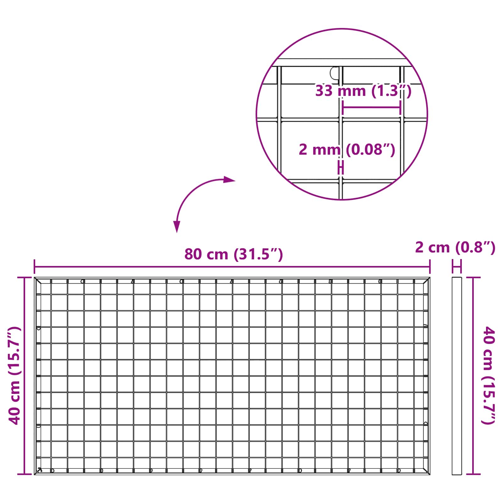 Rooster Zilver 80 x 40 x 2 cm Warmgedipt Gegalvaniseerd Staal is nu te koop bij PeponiXL, paradijselijk wonen!