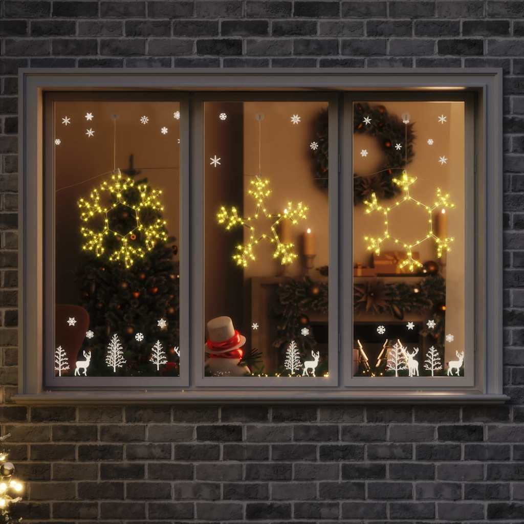 Kerst Sneeuwvlok met 252 LED Warmwit 44,5 x 38 cm PVC is nu te koop bij PeponiXL, paradijselijk wonen!