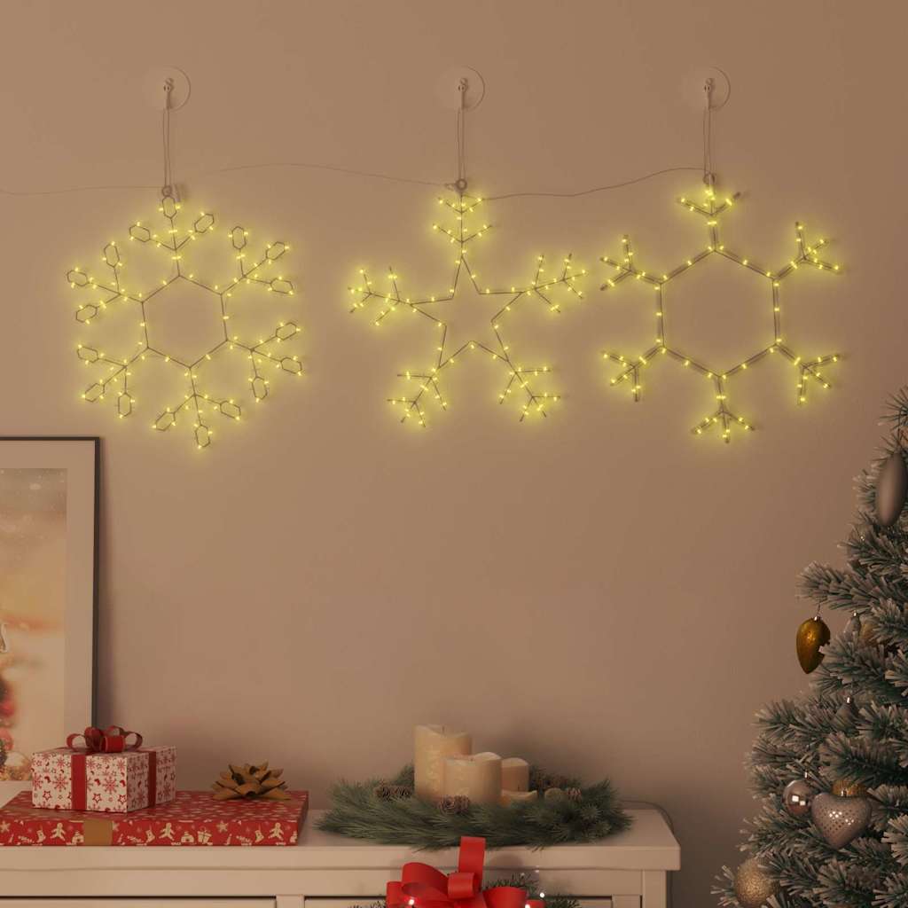 Kerst Sneeuwvlok met 252 LED Warmwit 44,5 x 38 cm PVC is nu te koop bij PeponiXL, paradijselijk wonen!