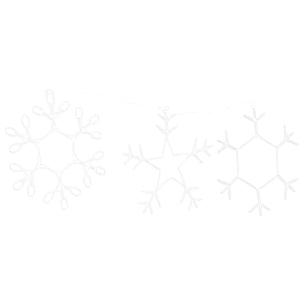 Kerst Sneeuwvlok met 252 LED Warmwit 44,5 x 38 cm PVC is nu te koop bij PeponiXL, paradijselijk wonen!