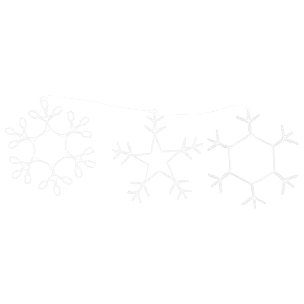 Kerst Sneeuwvlok met 252 LED Warmwit 44,5 x 38 cm PVC is nu te koop bij PeponiXL, paradijselijk wonen!