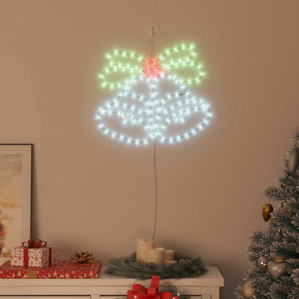Kerstbel met 144 LED Multikleur 57 x 47,5 cm PVC is nu te koop bij PeponiXL, paradijselijk wonen!