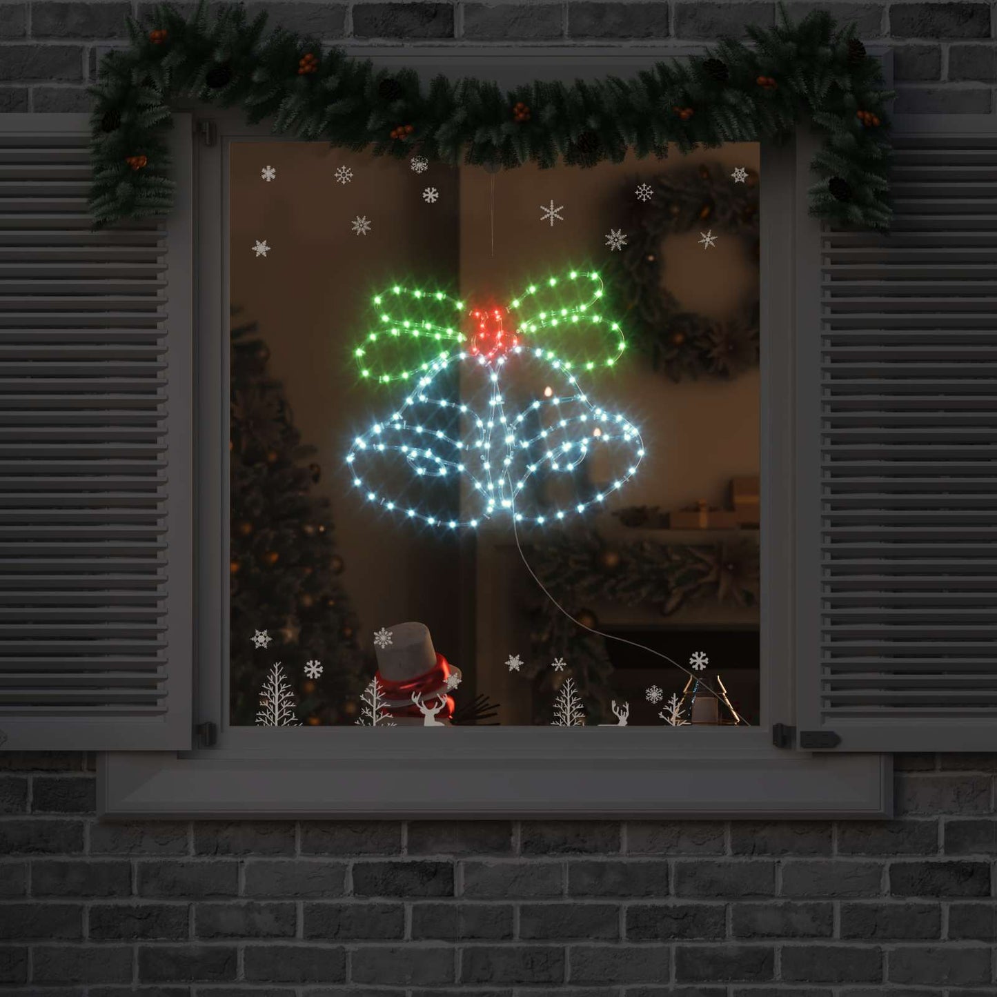 Kerstbel met 144 LED Multikleur 57 x 47,5 cm PVC is nu te koop bij PeponiXL, paradijselijk wonen!