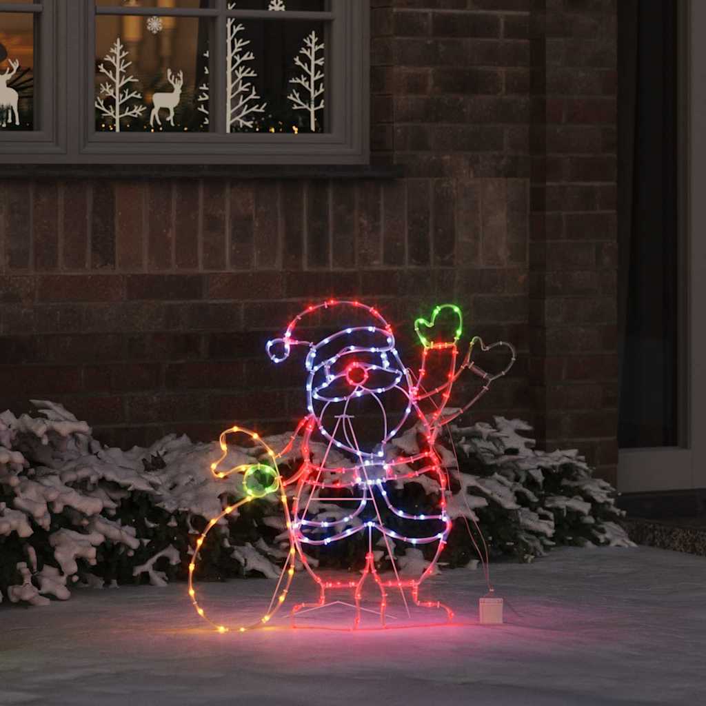 Kerstman Licht met 168 LED Multikleur 58.5 x 60 x 1.3 cm IJzer is nu te koop bij PeponiXL, paradijselijk wonen!