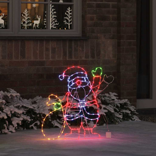 Kerstman Licht met 168 LED Multikleur 58.5 x 60 x 1.3 cm IJzer is nu te koop bij PeponiXL, paradijselijk wonen!