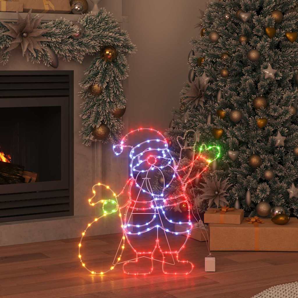 Kerstman Licht met 168 LED Multikleur 58.5 x 60 x 1.3 cm IJzer is nu te koop bij PeponiXL, paradijselijk wonen!