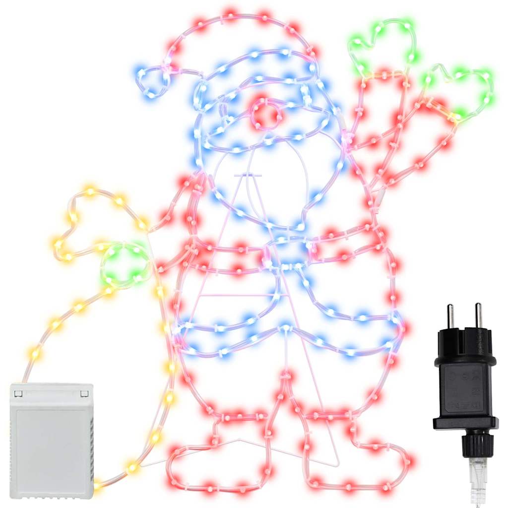 Kerstman Licht met 168 LED Multikleur 58.5 x 60 x 1.3 cm IJzer is nu te koop bij PeponiXL, paradijselijk wonen!