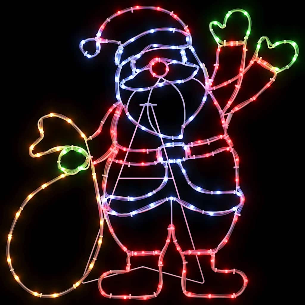 Kerstman Licht met 168 LED Multikleur 58.5 x 60 x 1.3 cm IJzer is nu te koop bij PeponiXL, paradijselijk wonen!