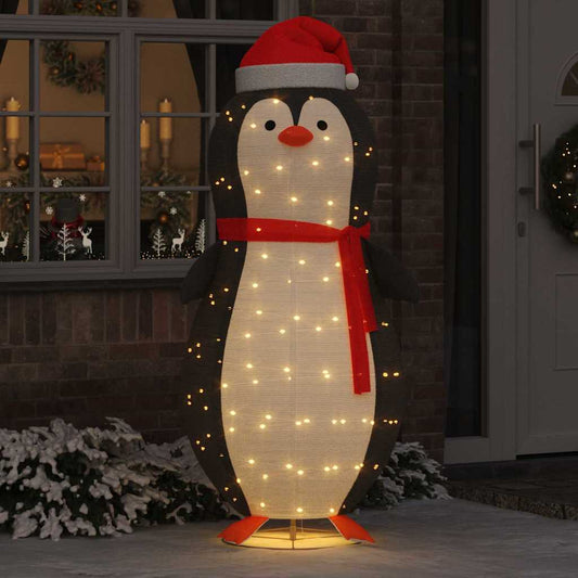 Sneeuw Pinguïn Figuur met 600 LED Warmwit 78 x 178 cm Stof is nu te koop bij PeponiXL, paradijselijk wonen!