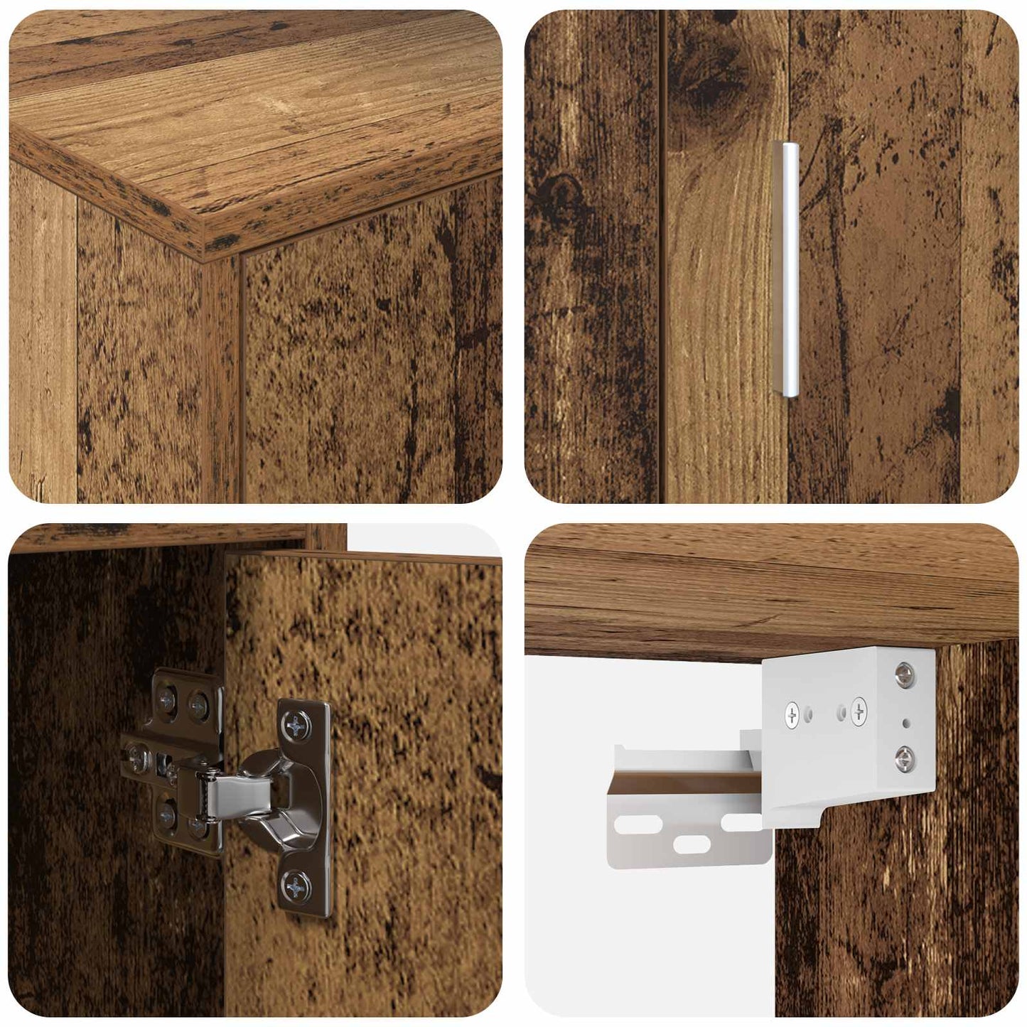 Tv-meubelset Oud Hout Bewerkt hout
