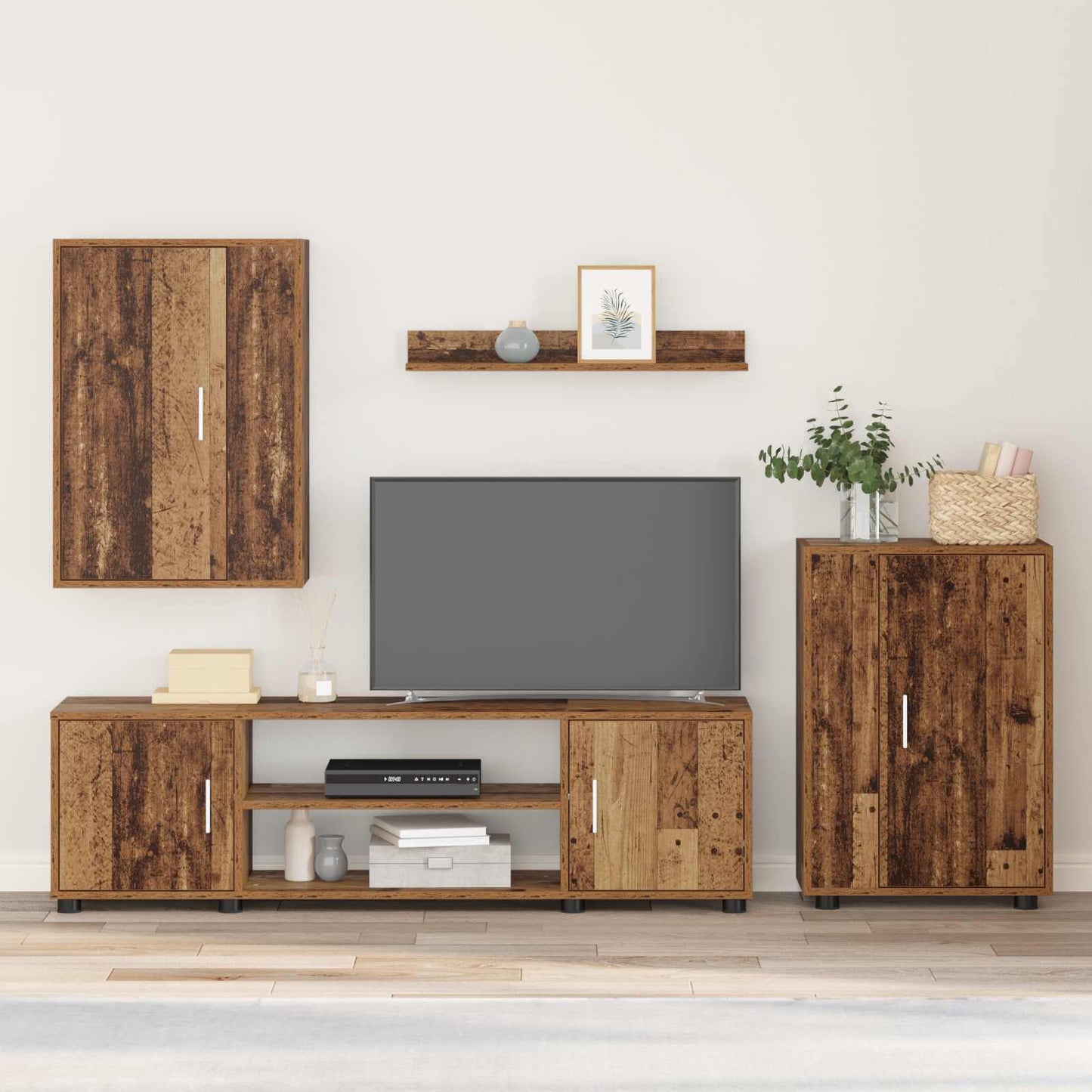 Tv-meubelset Oud Hout Bewerkt hout