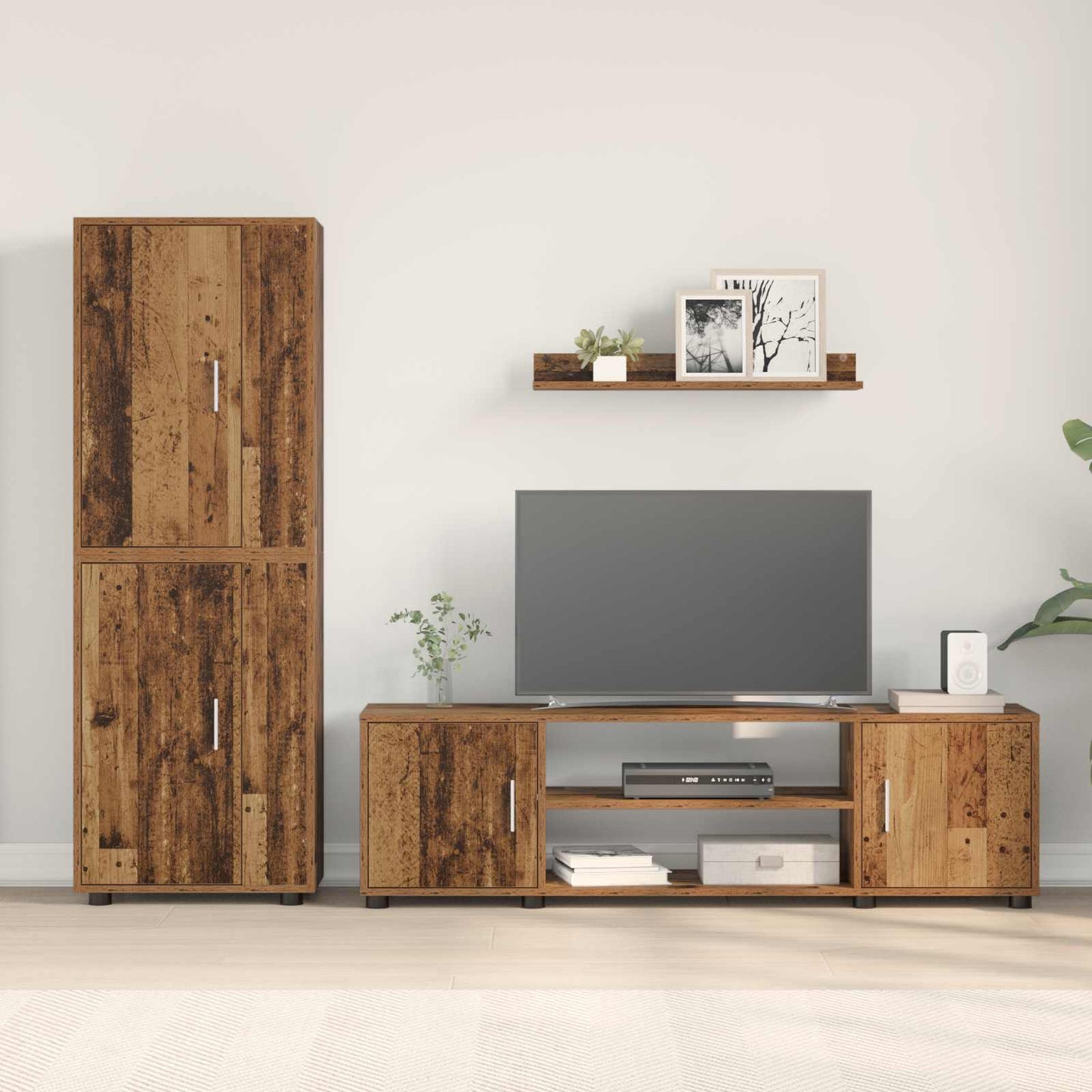 Tv-meubelset Oud Hout Bewerkt hout