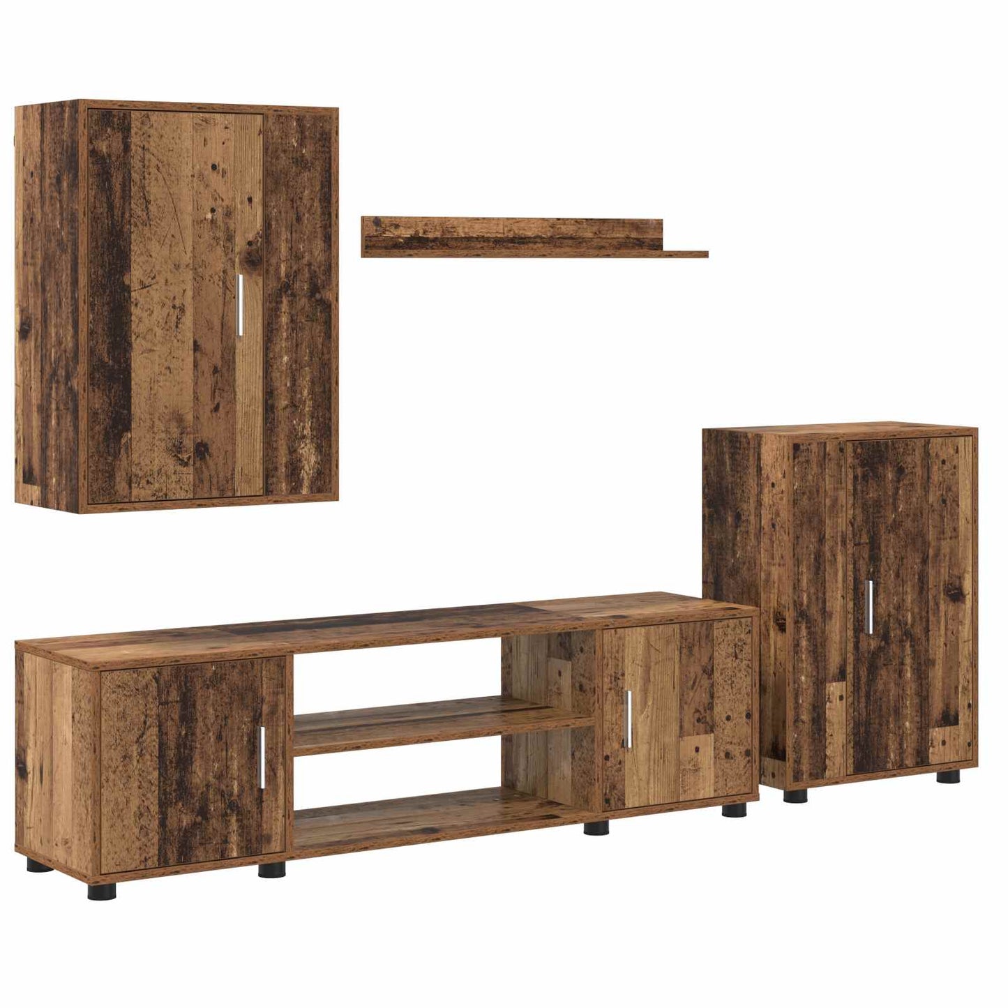 Tv-meubelset Oud Hout Bewerkt hout