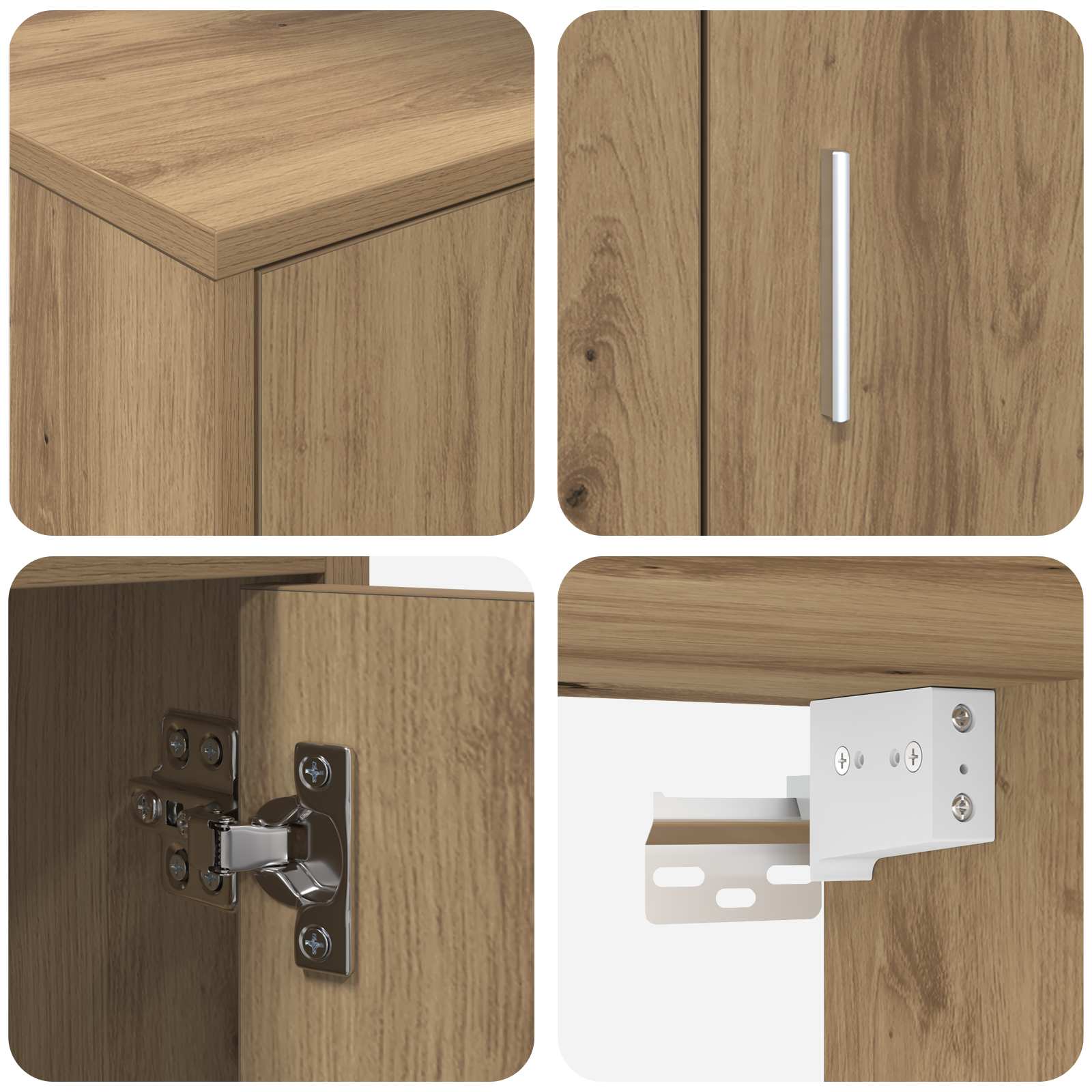Tv-meubelset Artisan Eiken Bewerkt hout is nu te koop bij PeponiXL, paradijselijk wonen!