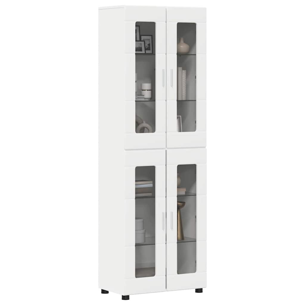 Hoge kast met plank FLORIN Wit 60 x 35 x 182 cm Bewerkt hout is nu te koop bij PeponiXL, paradijselijk wonen!