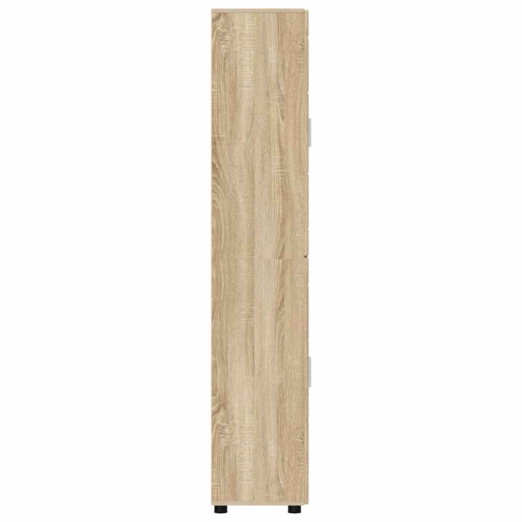 Hoge kast FLORIN Sonoma Eiken 60 x 35 x 182 cm Bewerkt hout is nu te koop bij PeponiXL, paradijselijk wonen!