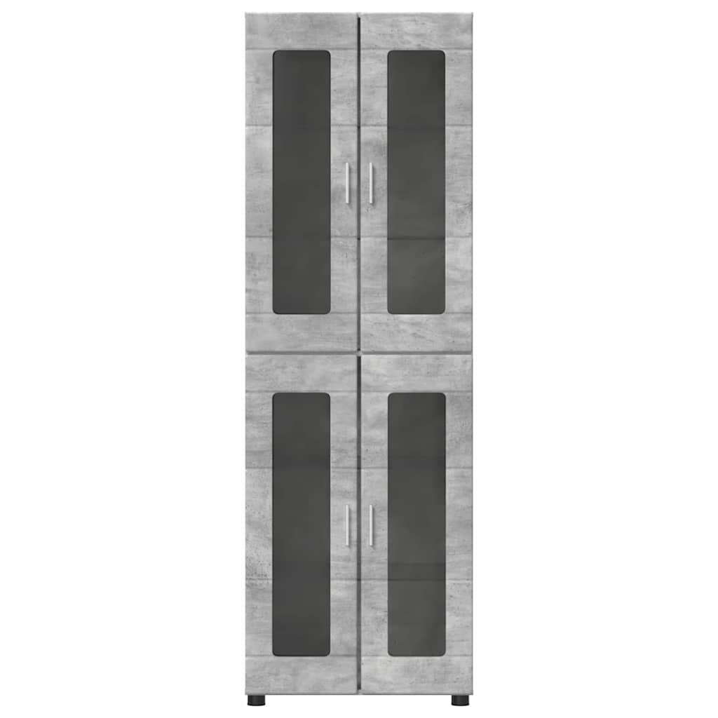 Hoge kast FLORIN Beton Grijs 60 x 35 x 182 cm Bewerkt hout is nu te koop bij PeponiXL, paradijselijk wonen!