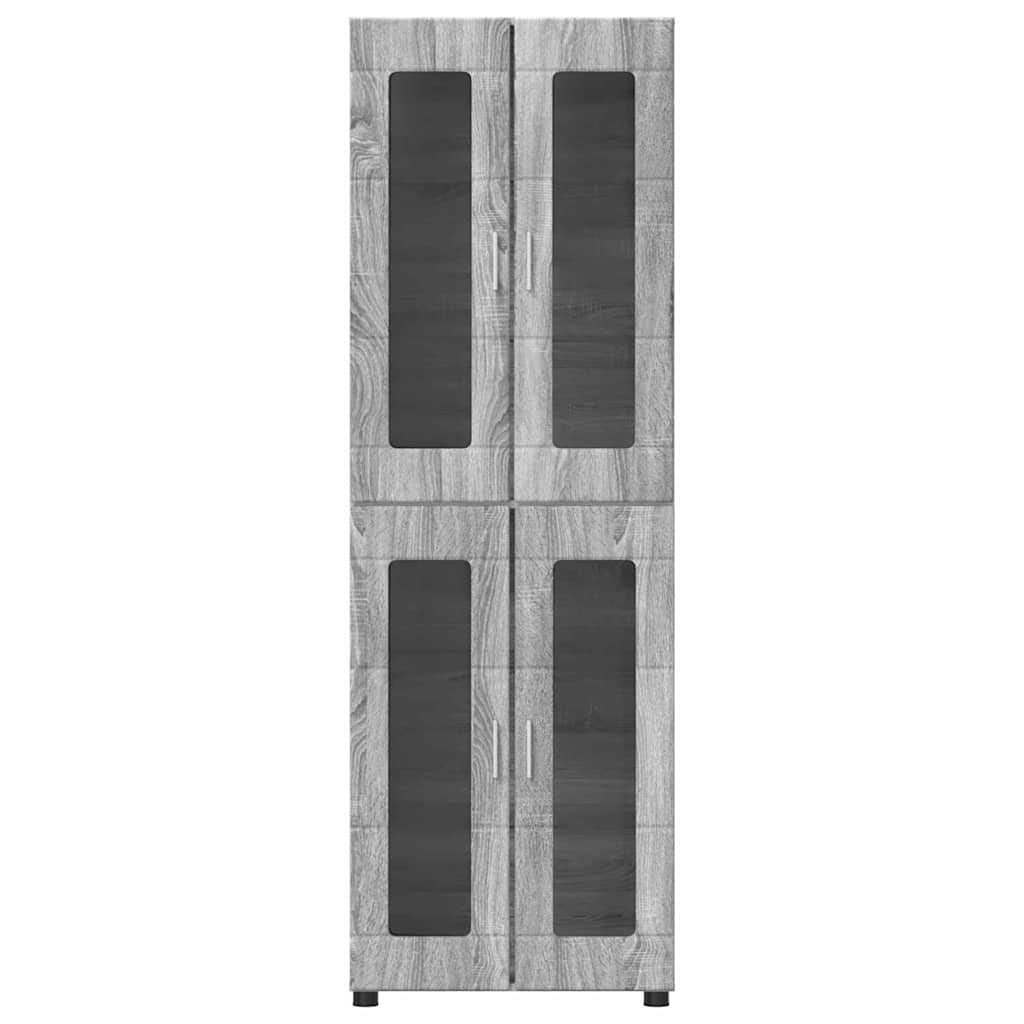 Hoge kast FLORIN Grijs Sonoma 60 x 35 x 182 cm Bewerkt hout is nu te koop bij PeponiXL, paradijselijk wonen!