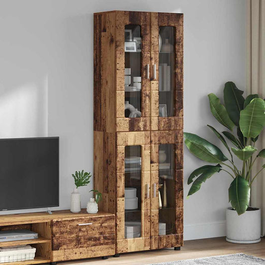 Hoge kast FLORIN Oudhout 60 x 35 x 182 cm Bewerkt hout is nu te koop bij PeponiXL, paradijselijk wonen!