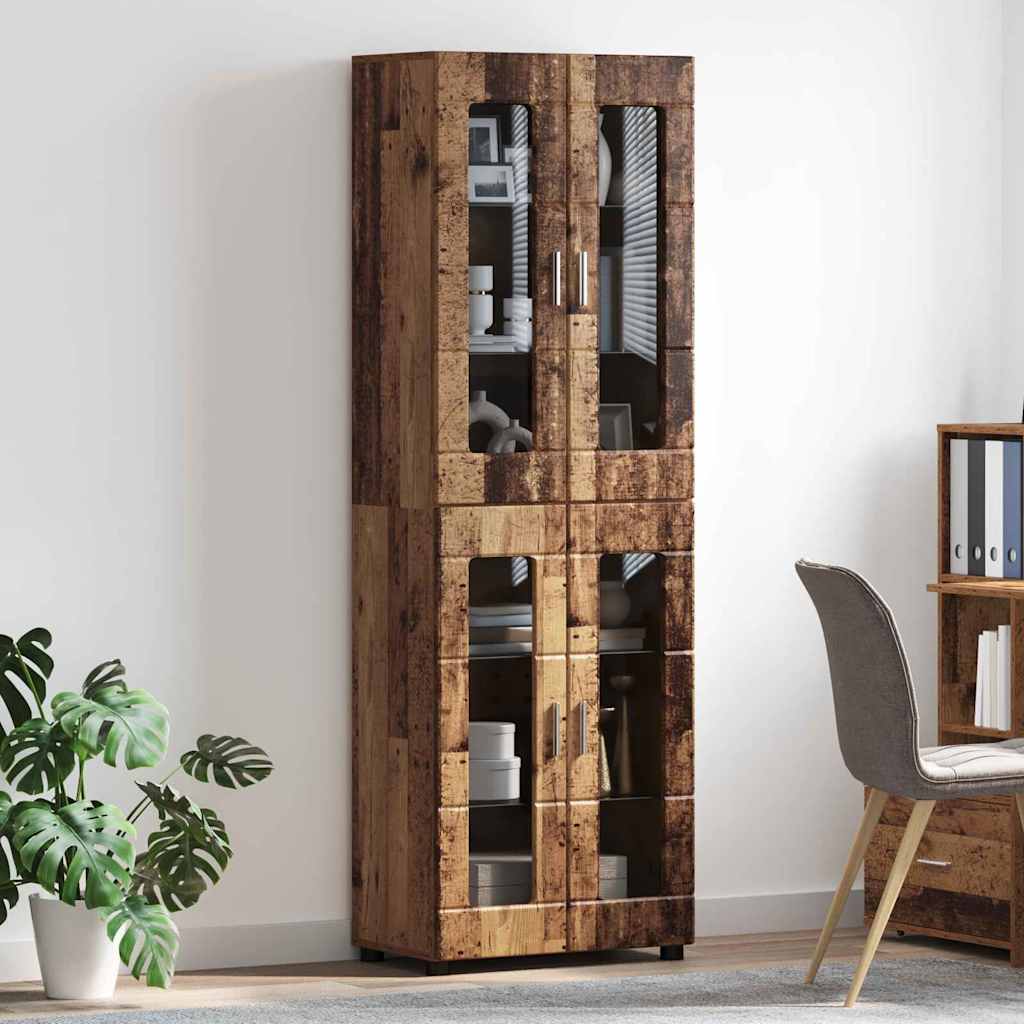 Hoge kast FLORIN Oudhout 60 x 35 x 182 cm Bewerkt hout is nu te koop bij PeponiXL, paradijselijk wonen!
