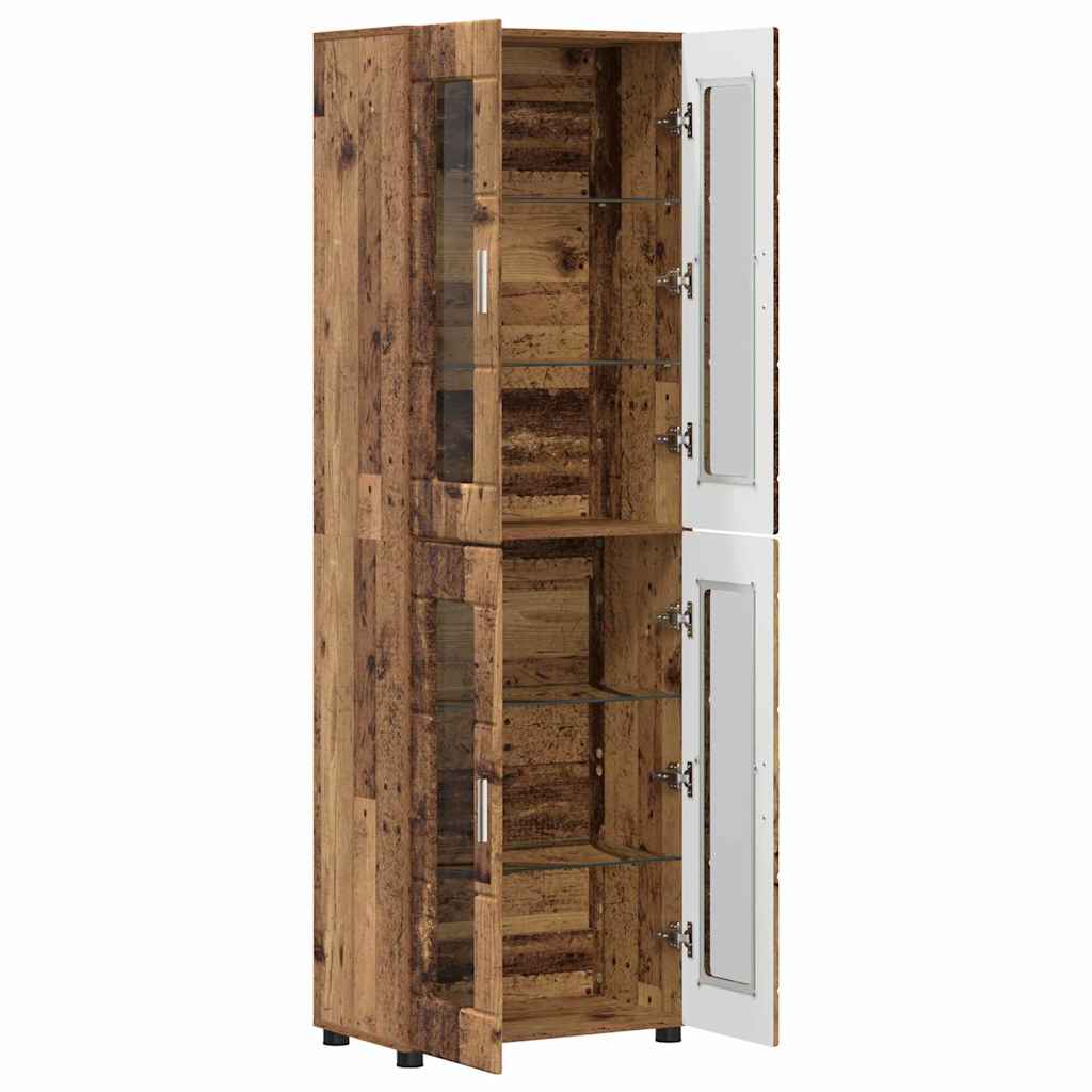 Hoge kast FLORIN Oudhout 60 x 35 x 182 cm Bewerkt hout is nu te koop bij PeponiXL, paradijselijk wonen!