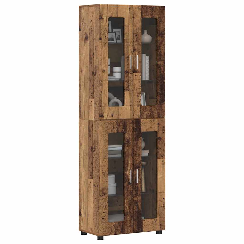 Hoge kast FLORIN Oudhout 60 x 35 x 182 cm Bewerkt hout is nu te koop bij PeponiXL, paradijselijk wonen!