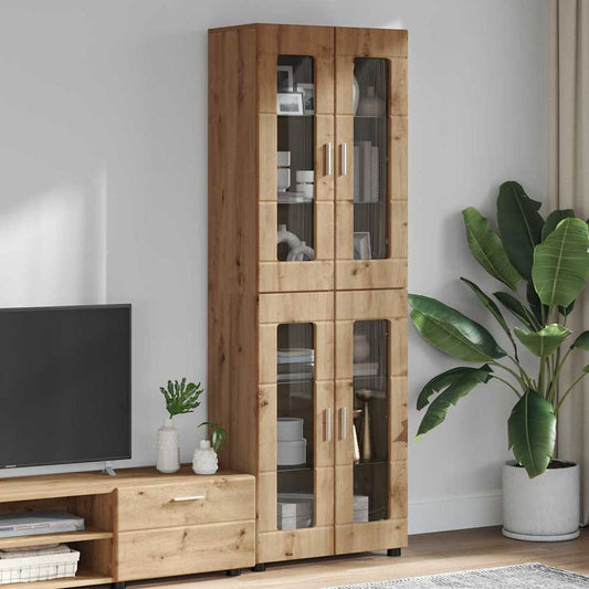 Hoge kast FLORIN Artisan Eiken 60 x 35 x 182 cm Bewerkt hout is nu te koop bij PeponiXL, paradijselijk wonen!
