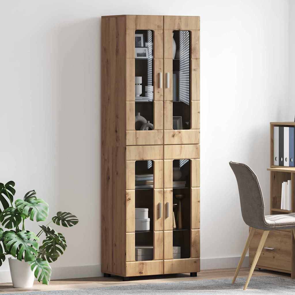 Hoge kast FLORIN Artisan Eiken 60 x 35 x 182 cm Bewerkt hout is nu te koop bij PeponiXL, paradijselijk wonen!