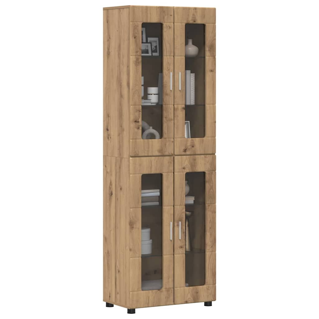 Hoge kast FLORIN Artisan Eiken 60 x 35 x 182 cm Bewerkt hout is nu te koop bij PeponiXL, paradijselijk wonen!