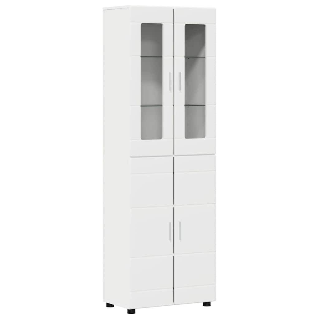 Hoge kast met plank FLORIN Wit 60 x 35 x 182 cm Bewerkt hout is nu te koop bij PeponiXL, paradijselijk wonen!