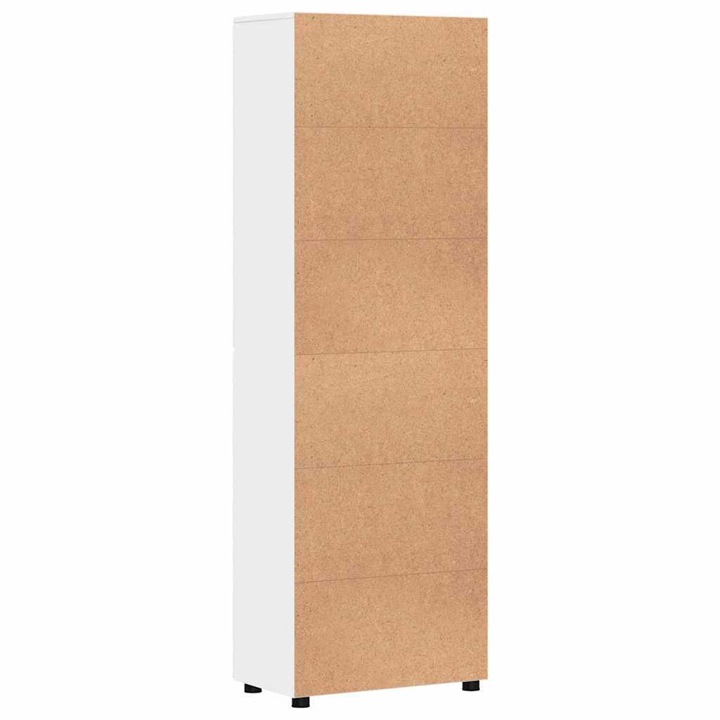 Hoge kast met plank FLORIN Wit 60 x 35 x 182 cm Bewerkt hout is nu te koop bij PeponiXL, paradijselijk wonen!