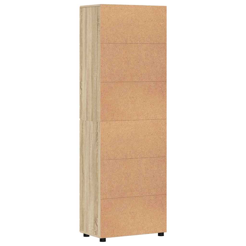 Hoge kast FLORIN Sonoma Eiken 60 x 35 x 182 cm Bewerkt hout is nu te koop bij PeponiXL, paradijselijk wonen!