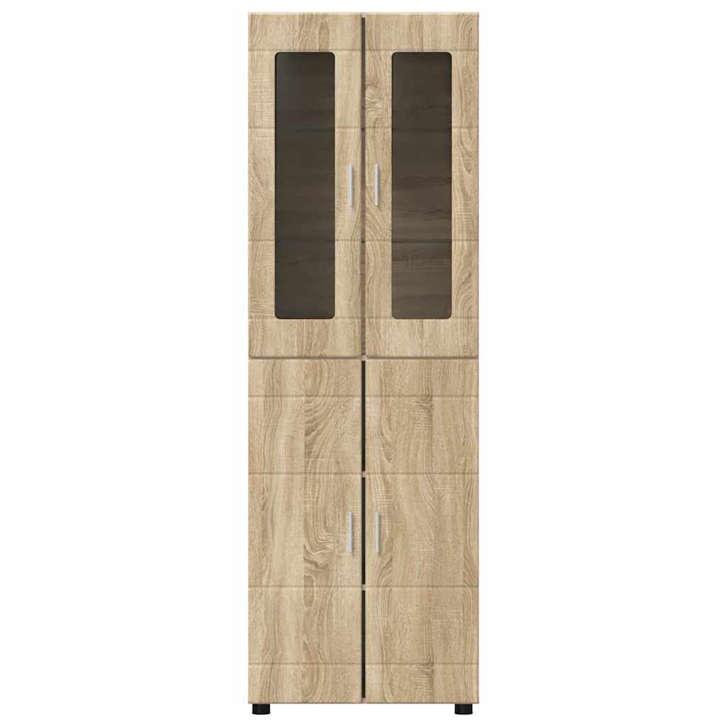 Hoge kast FLORIN Sonoma Eiken 60 x 35 x 182 cm Bewerkt hout is nu te koop bij PeponiXL, paradijselijk wonen!