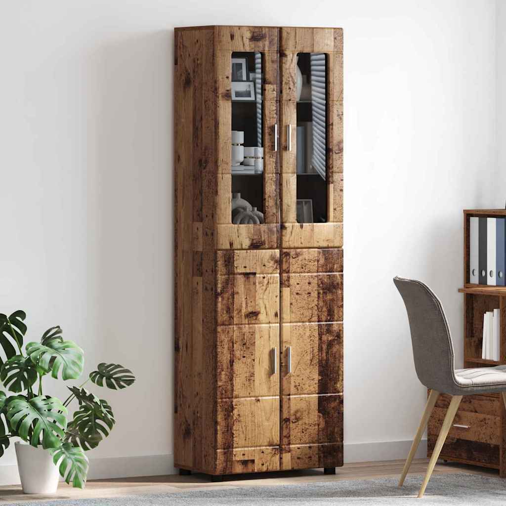 Hoge kast FLORIN Oudhout 60 x 35 x 182 cm Bewerkt hout is nu te koop bij PeponiXL, paradijselijk wonen!