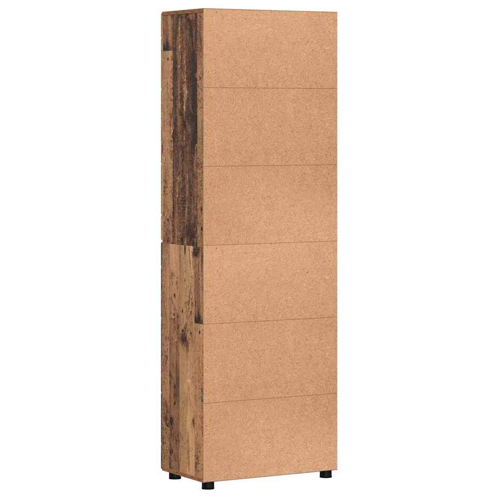 Hoge kast FLORIN Oudhout 60 x 35 x 182 cm Bewerkt hout is nu te koop bij PeponiXL, paradijselijk wonen!