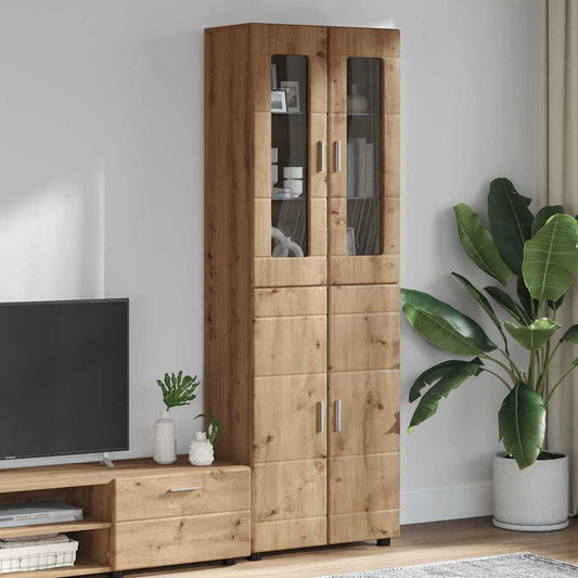 Hoge kast FLORIN Artisan Eiken 60 x 35 x 182 cm Bewerkt hout is nu te koop bij PeponiXL, paradijselijk wonen!