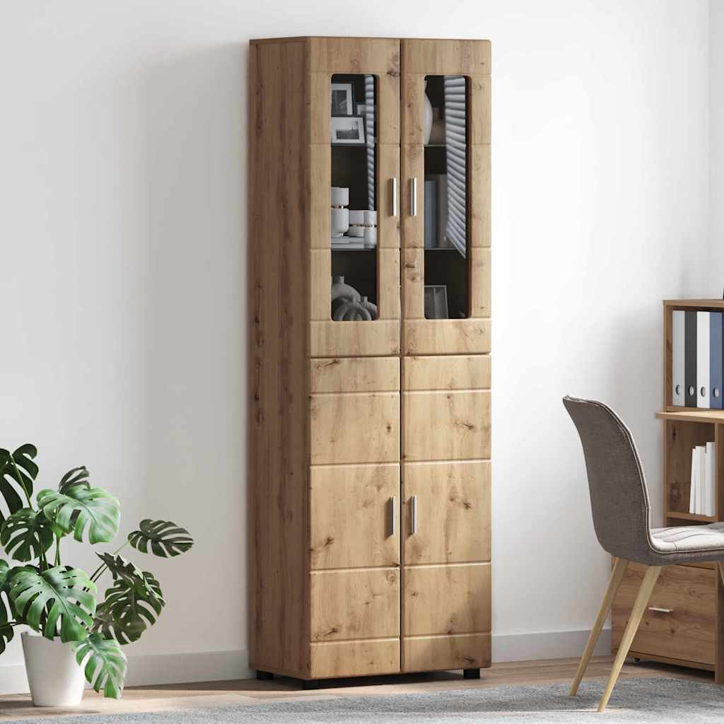 Hoge kast FLORIN Artisan Eiken 60 x 35 x 182 cm Bewerkt hout is nu te koop bij PeponiXL, paradijselijk wonen!