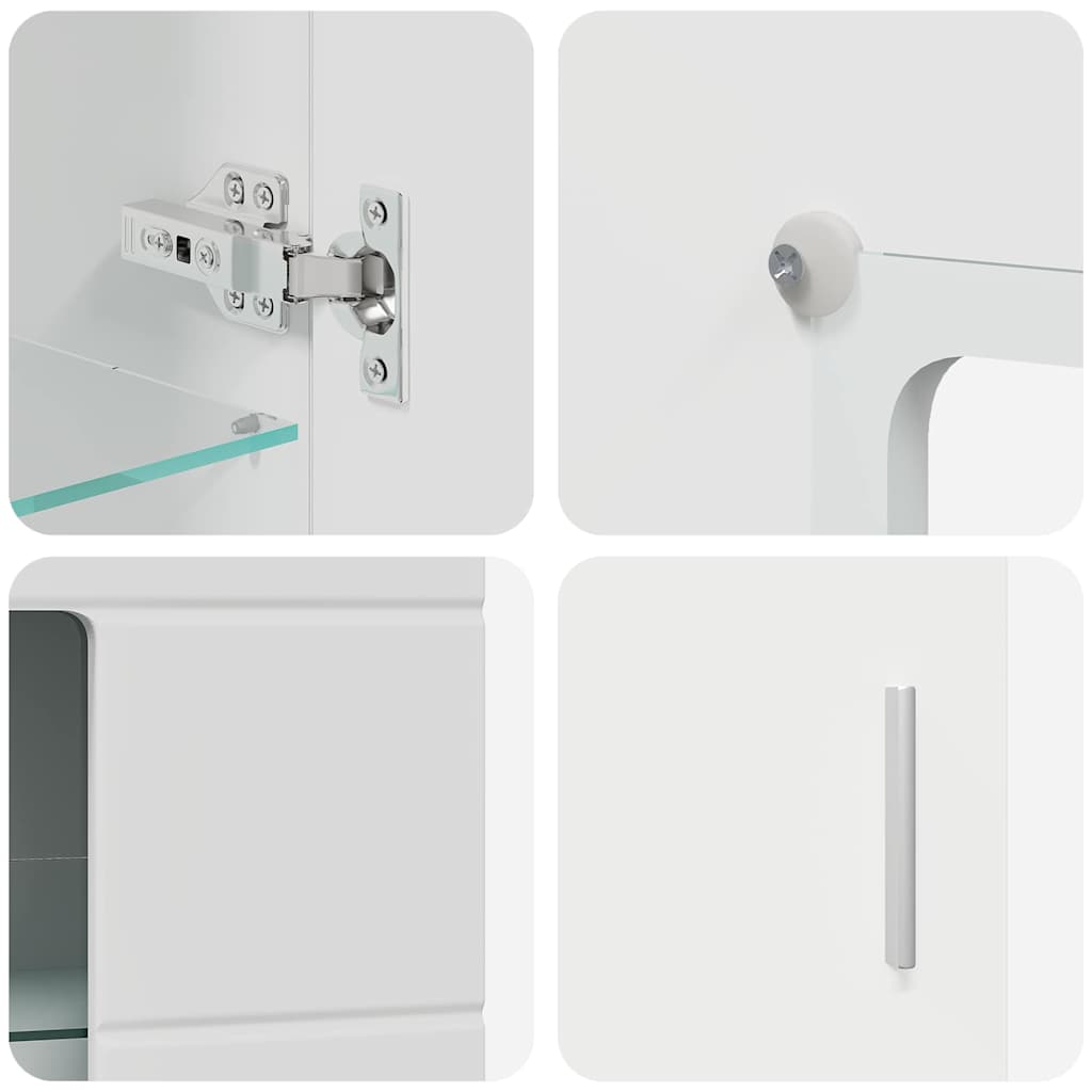 Tv-meubelset met lade met plank FLORIN 3 pcs Wit Bewerkt hout is nu te koop bij PeponiXL, paradijselijk wonen!