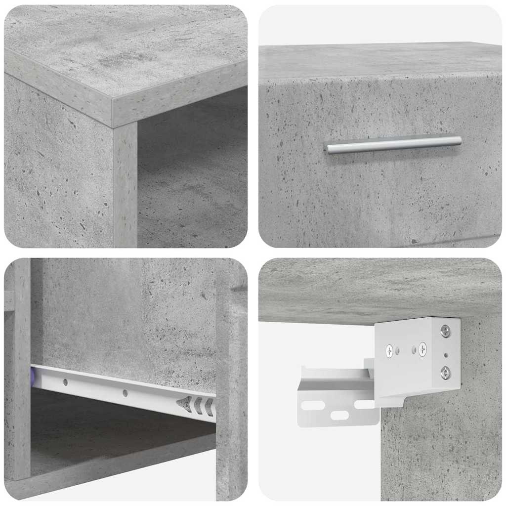 Tv-meubelset met lade FLORIN 3 pcs Beton Grijs Bewerkt hout is nu te koop bij PeponiXL, paradijselijk wonen!