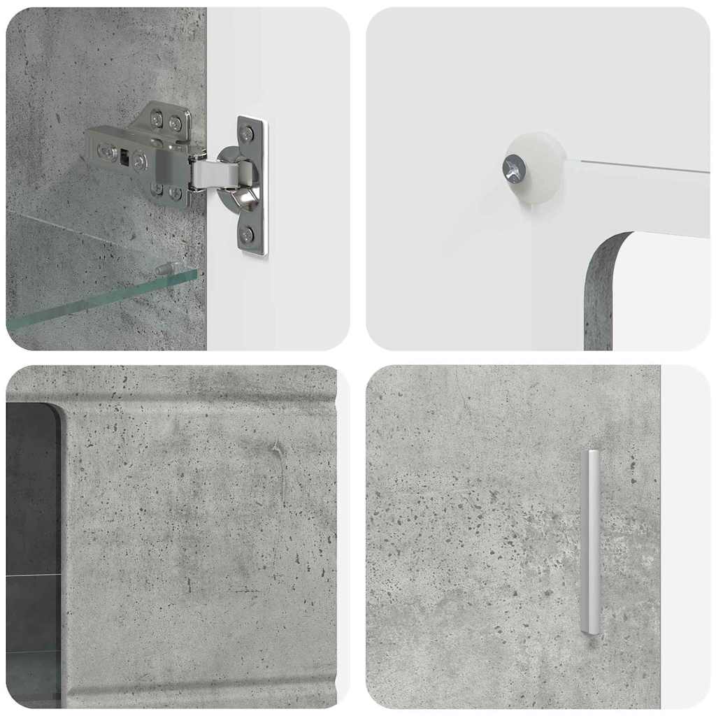 Tv-meubelset met lade FLORIN 3 pcs Beton Grijs Bewerkt hout is nu te koop bij PeponiXL, paradijselijk wonen!
