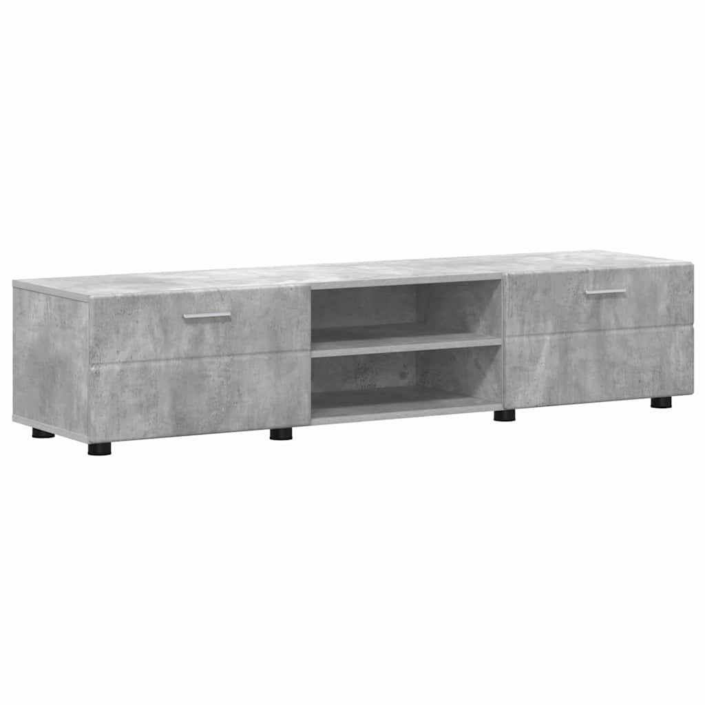 Tv-meubelset met lade FLORIN 3 pcs Beton Grijs Bewerkt hout is nu te koop bij PeponiXL, paradijselijk wonen!