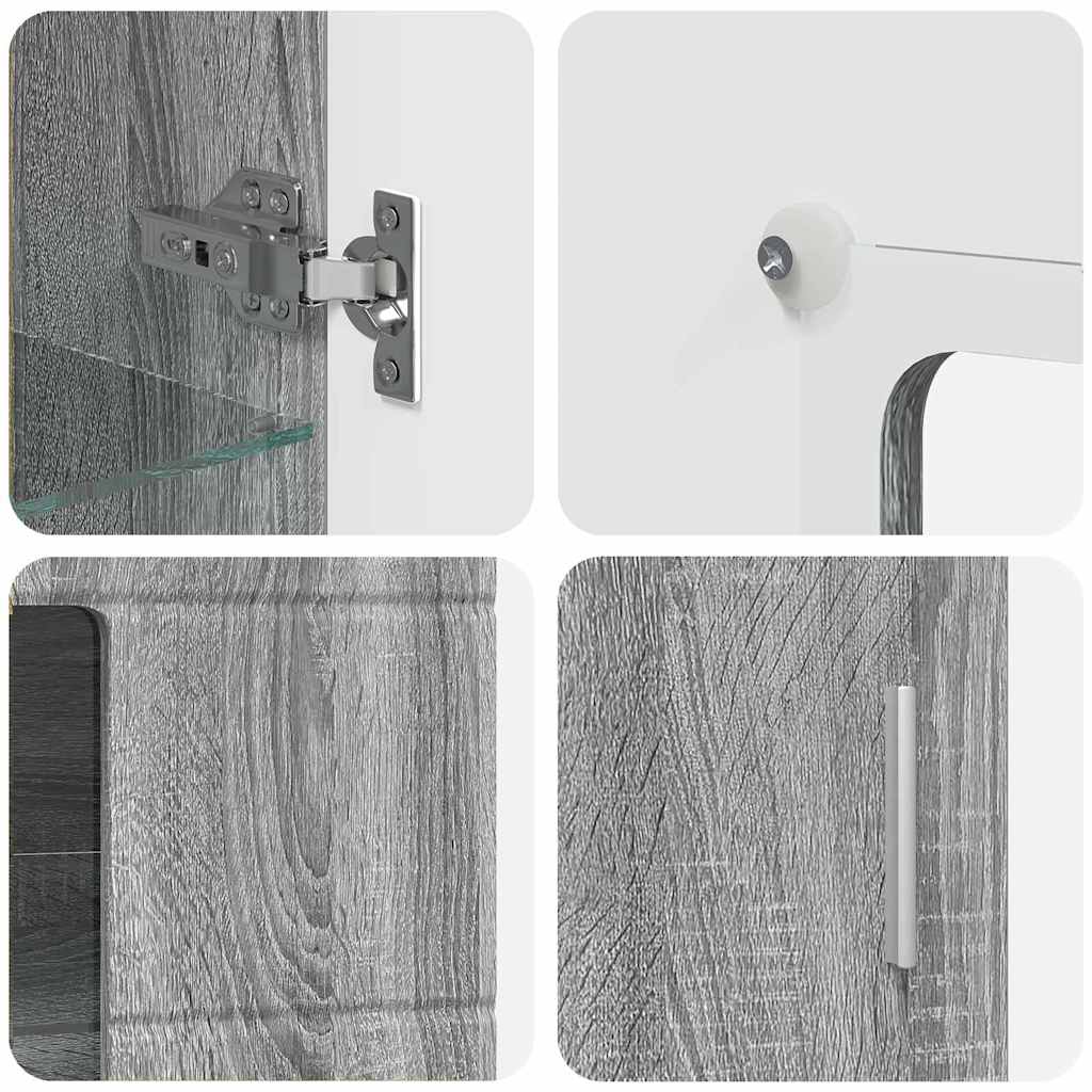 Tv-meubelset met lade FLORIN 3 pcs Grijs Sonoma Bewerkt hout is nu te koop bij PeponiXL, paradijselijk wonen!