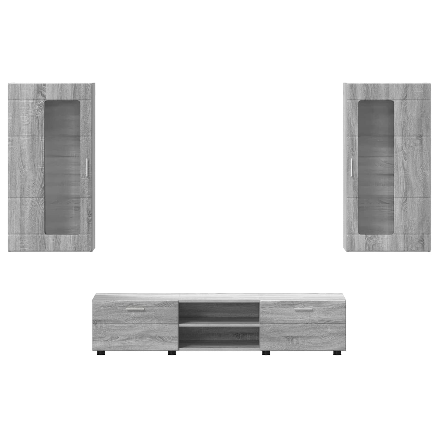 Tv-meubelset met lade FLORIN 3 pcs Grijs Sonoma Bewerkt hout is nu te koop bij PeponiXL, paradijselijk wonen!