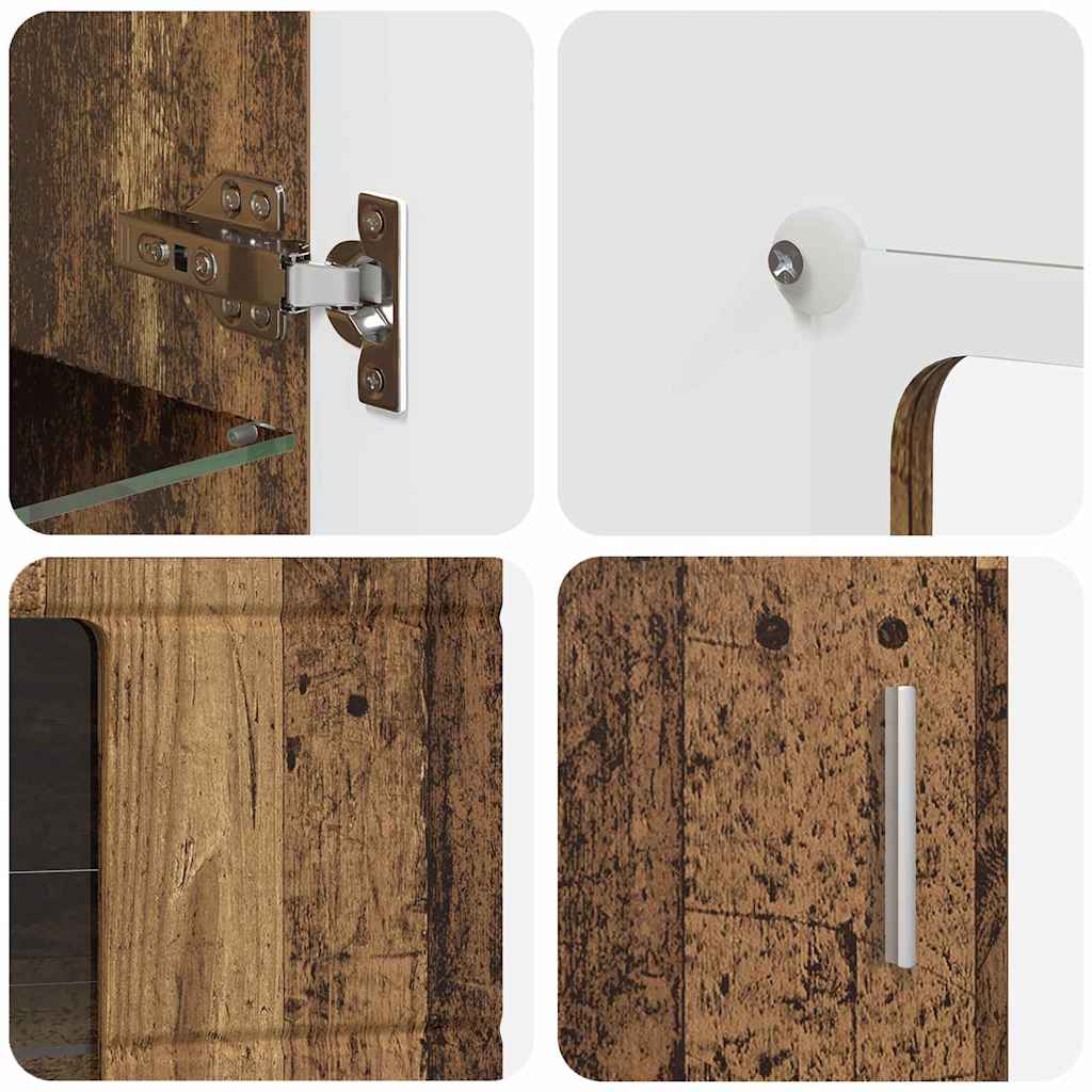 Tv-meubelset met lade FLORIN 3 pcs Oudhout Bewerkt hout is nu te koop bij PeponiXL, paradijselijk wonen!