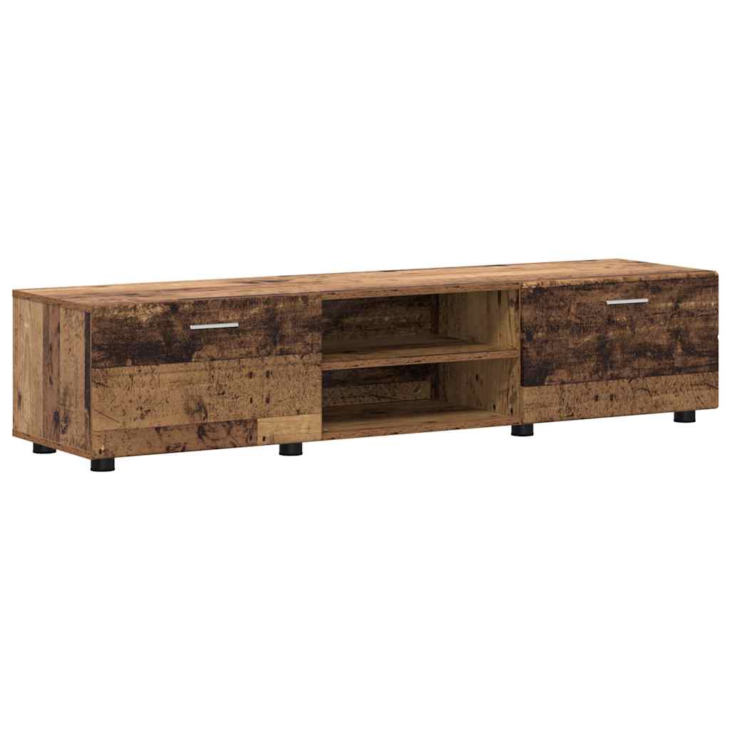 Tv-meubelset met lade FLORIN 3 pcs Oudhout Bewerkt hout is nu te koop bij PeponiXL, paradijselijk wonen!