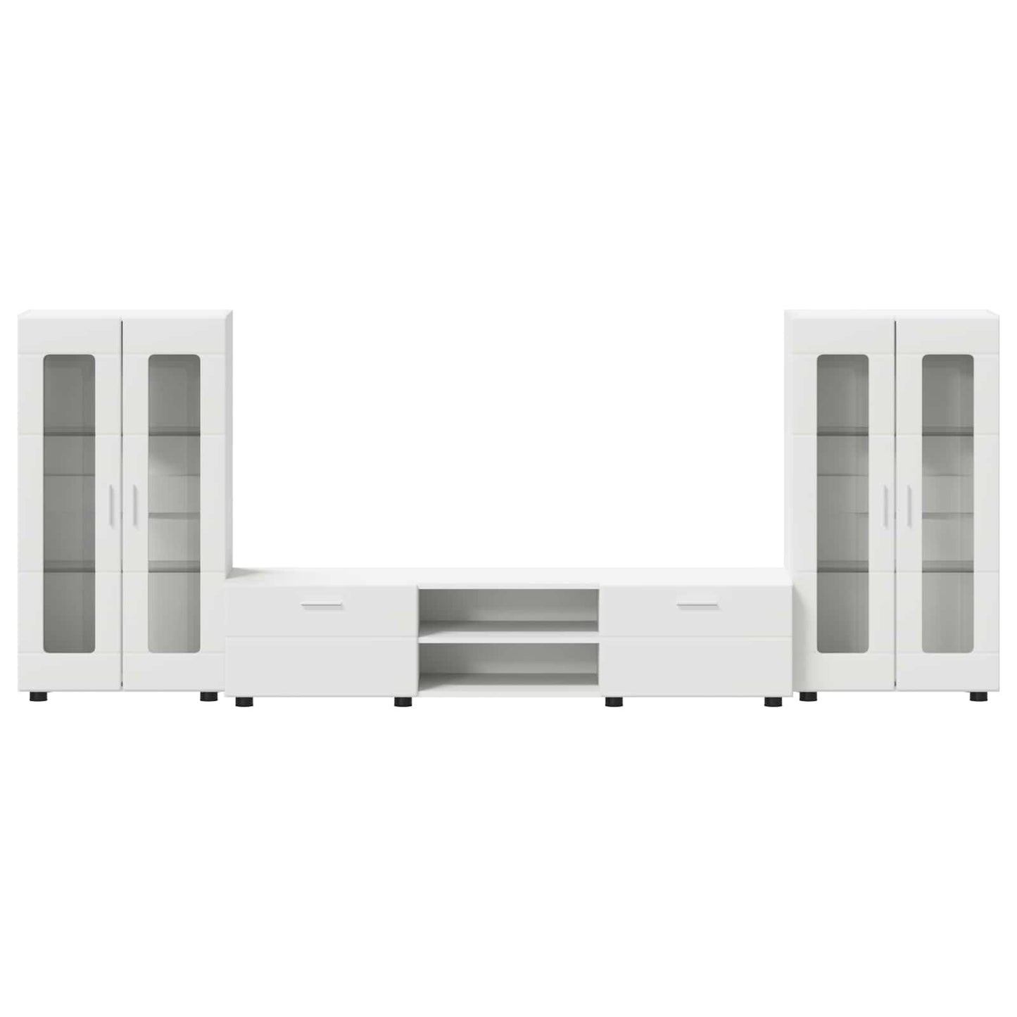 Tv-meubelset met lade met plank FLORIN 3 pcs Wit Bewerkt hout is nu te koop bij PeponiXL, paradijselijk wonen!